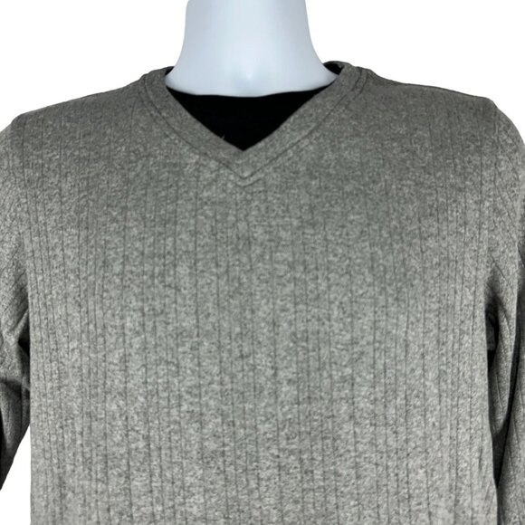 Covington Men's V-Neck Long Sleeved Light Weight Sweater Size S Gray - Picture 2 of 6